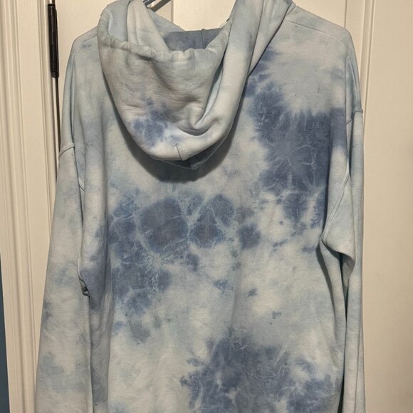 Artist Union Clothing Company Tie Dye Blue White Hoodie Large - Picture 2 of 5